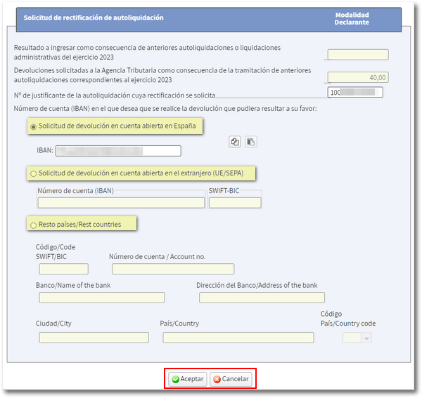 datos bancarios