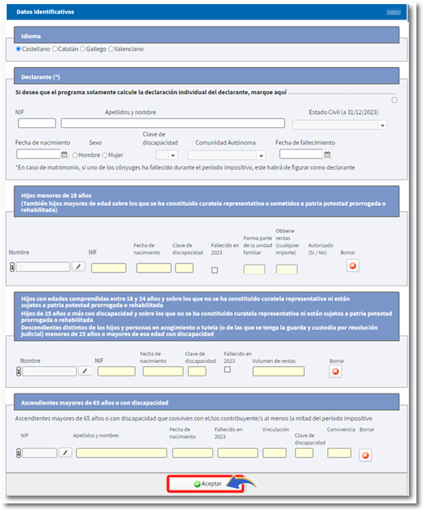 datos identificativos