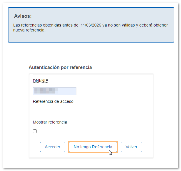 Acceso con referencia