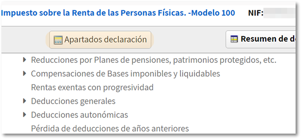 Apartados declaraci&oacute;n
