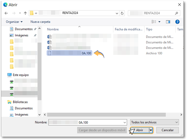 Selecci&oacute;n de fichero
