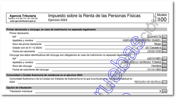 Vista previa de la declaraci&oacute;n
