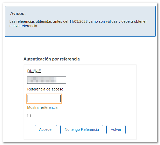 referencia si accede como colaborador