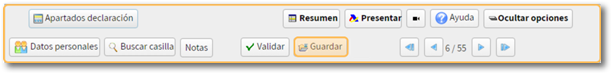 Guardar declaraci&oacute;n Renta WEB Open