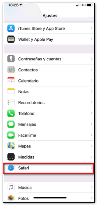 En IOs y safari