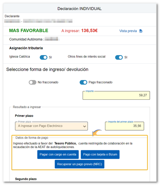 A ingresar con pago electrónico