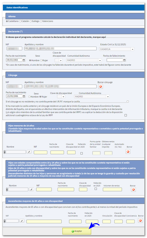 Datos identificativos