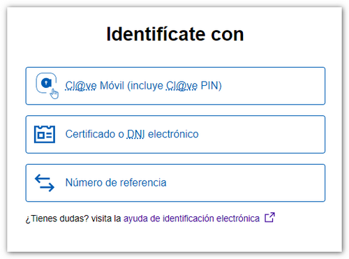 Selectror Cl@ve, certificado o referencia