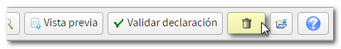 Borrar declaración