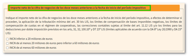 Importe neto de la cifra de negocios
