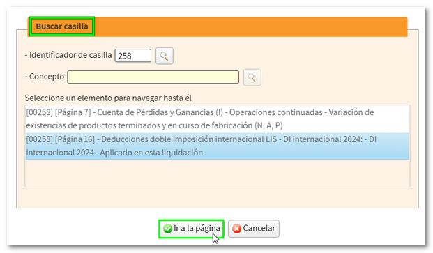 Buscar casilla