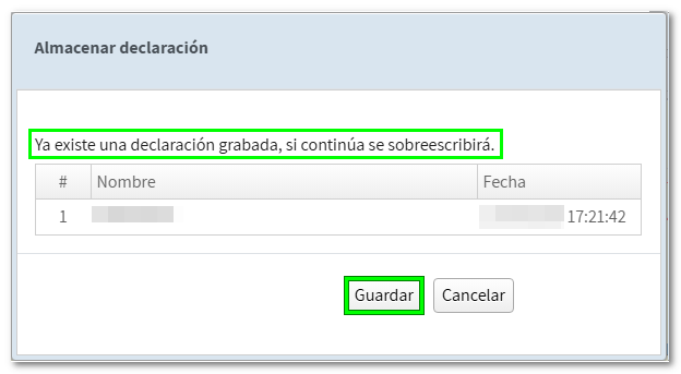 Ventana "Guardar"