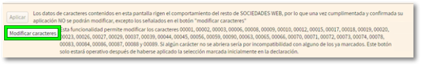 Modificar caracteres