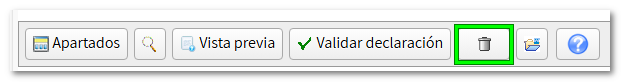 Borrar declaración