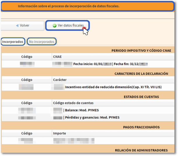 Consulta de Datos fiscales trasladados