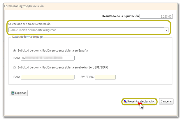 Domiciliación