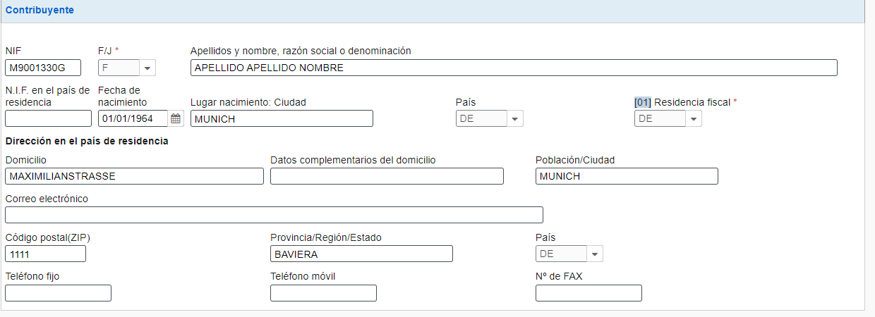 IRNR sin establecimiento permanente. Contribuyente