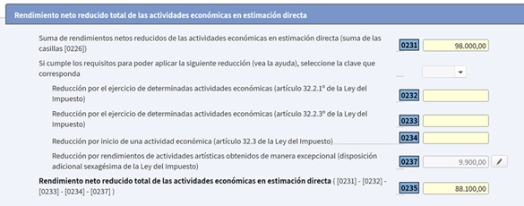 Casilla 0237 calculada, con el ejemplo anterior