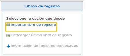 Importar libro de registro